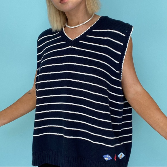 STRIPED SWEATER VEST - Picture 2 of 4